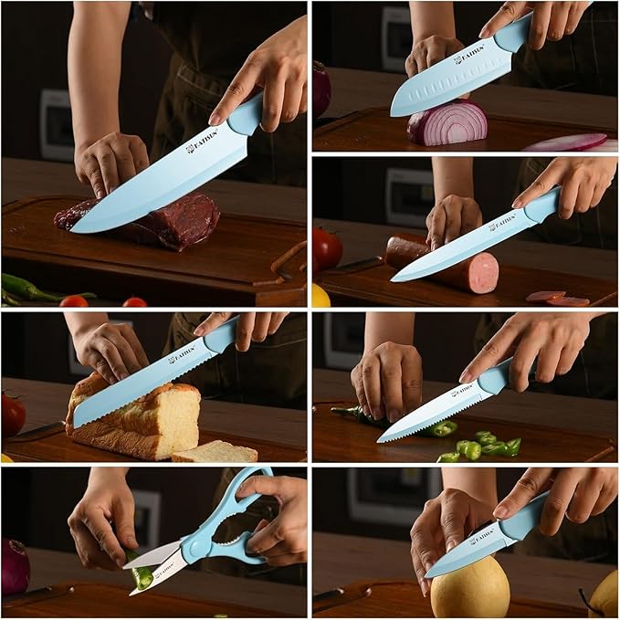 Set Cuchillos Cocina 7 Piezas Acero Inoxidable miniatura 4