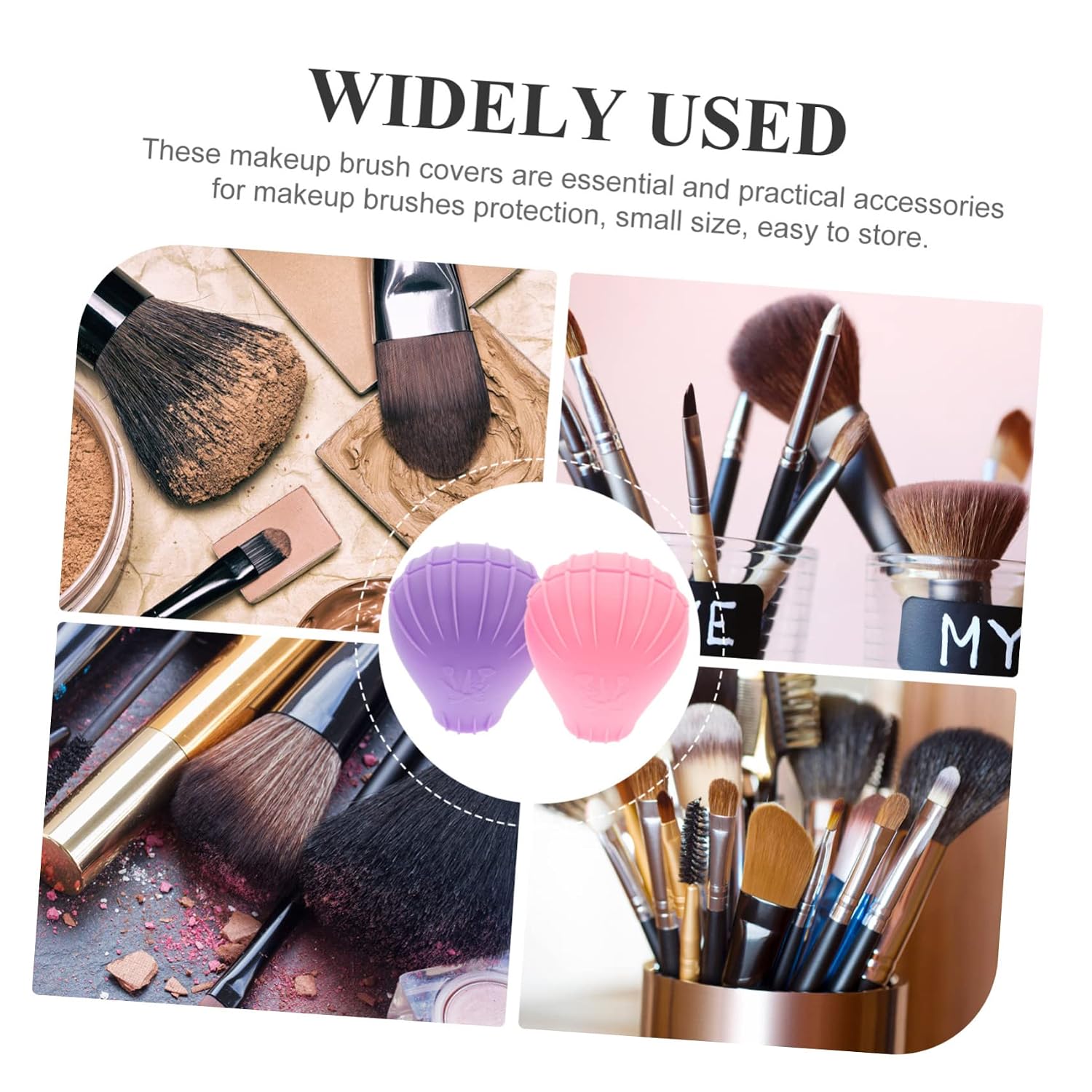 6pcs Silicone Makeup Brush Protectors Reusable Dust Covers image 5