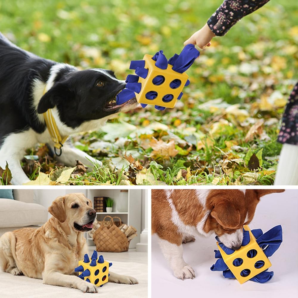 Dog Snuffle Toy, Interactive Dog Puzzle Ball Portable Slow Feeder Ball for Dogs Encourage Stimulation Food Foraging Skill