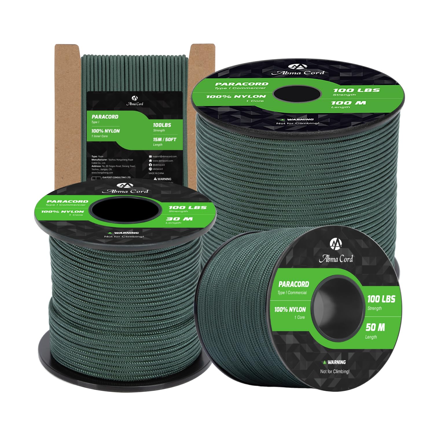 Abma Cord Paracord 2mm 15m 100% Nylon Rope 1 Strand Cord Type I String