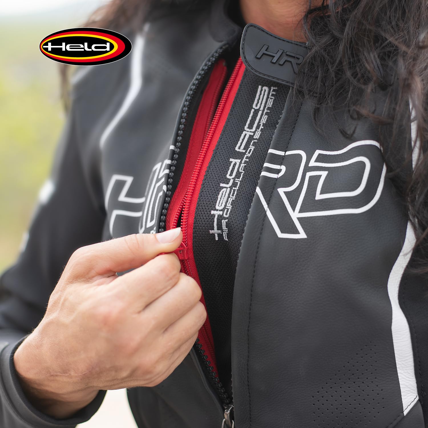 Held Street Rocket 4 Top – sportowa skórzana kurtka motocyklowa męska – miękka kurtka skórzana z ochraniaczami D3O – certyfikat CE AAA klasa ochrony – Air-Vent – czarno-czerwona – rozm. 60/5XL