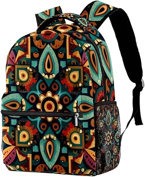 Art Retro Ethnic Pattern (3) Laptop Backpack for School