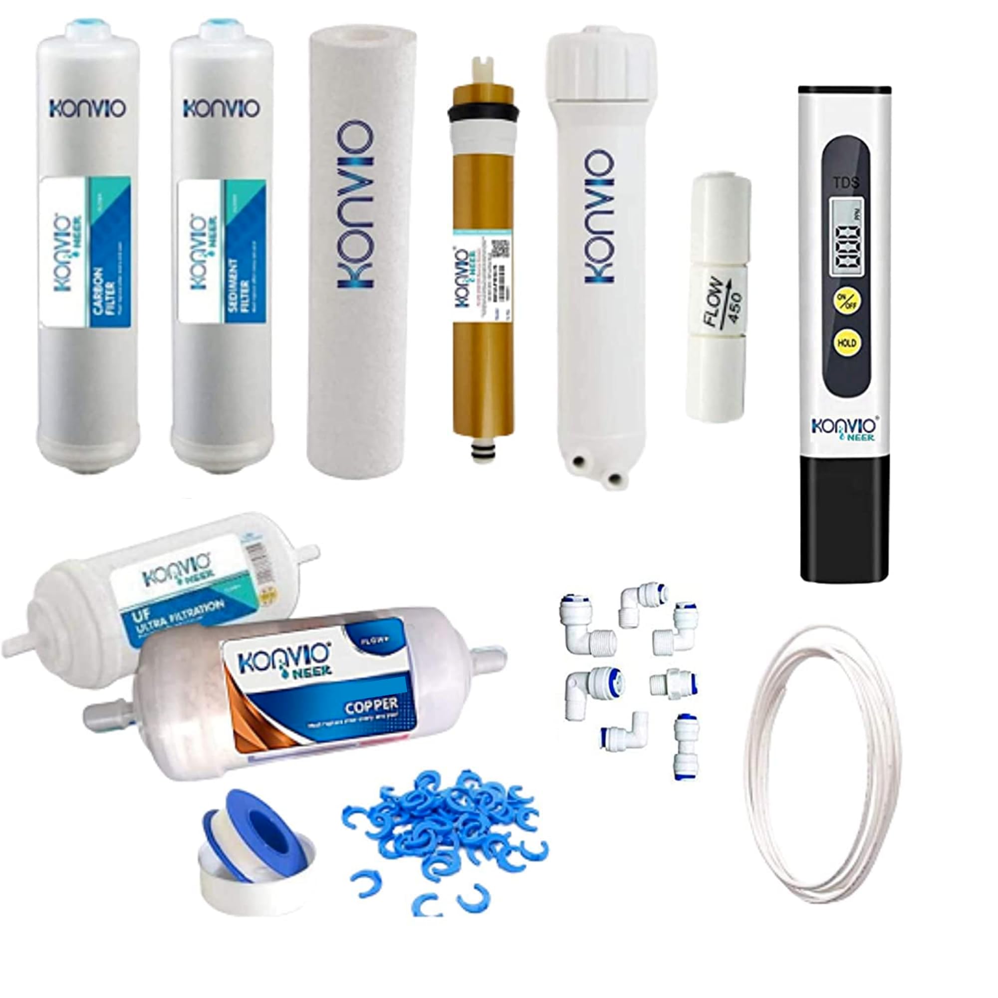 KONVIO NEER Yearly Service Maintenance Kit for All Type Of RO Water Purifier and Filters (Service Kit with TDS, Copper)-image-23