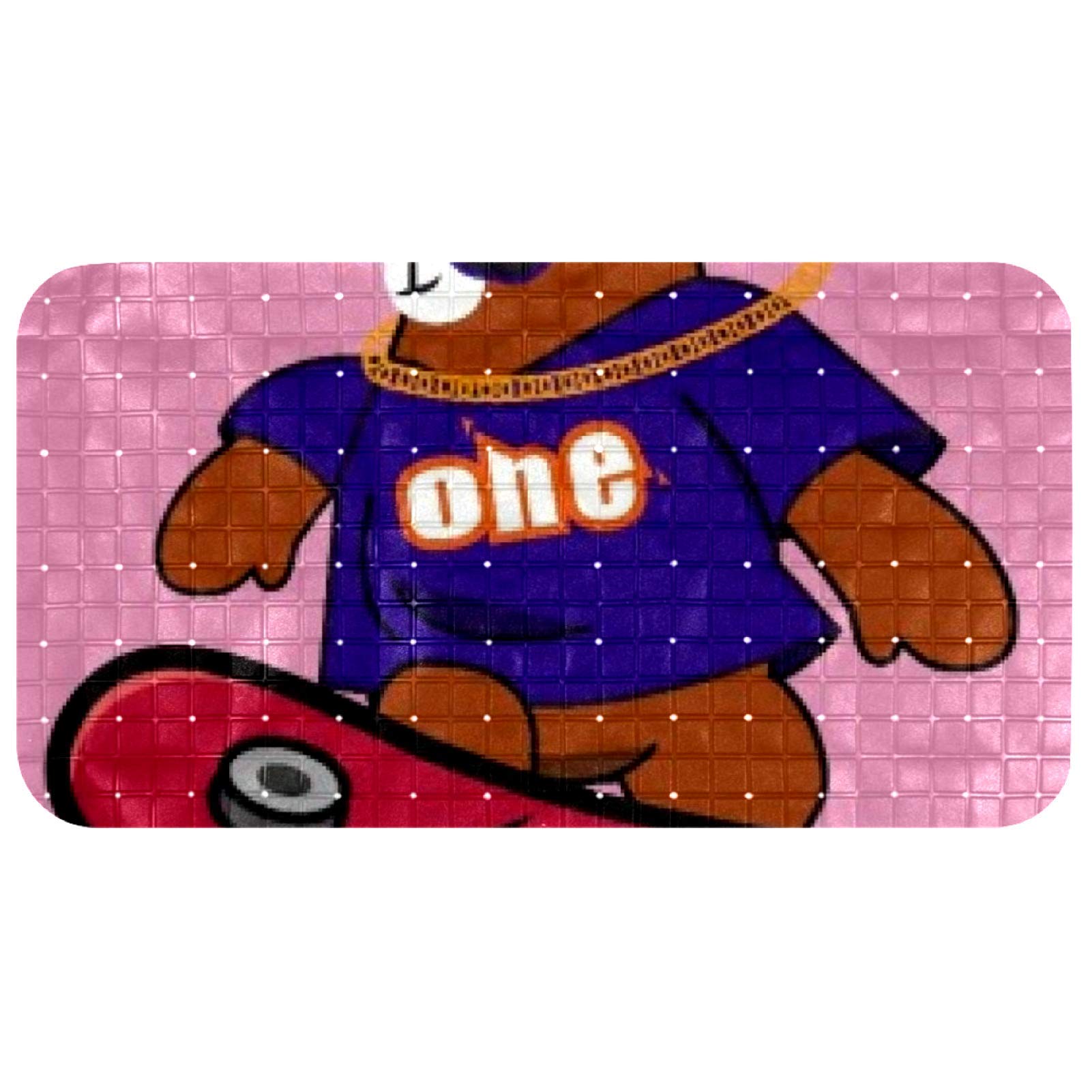 Tapis de bain bébé antidérapant avec trous de drainage 27x37cm