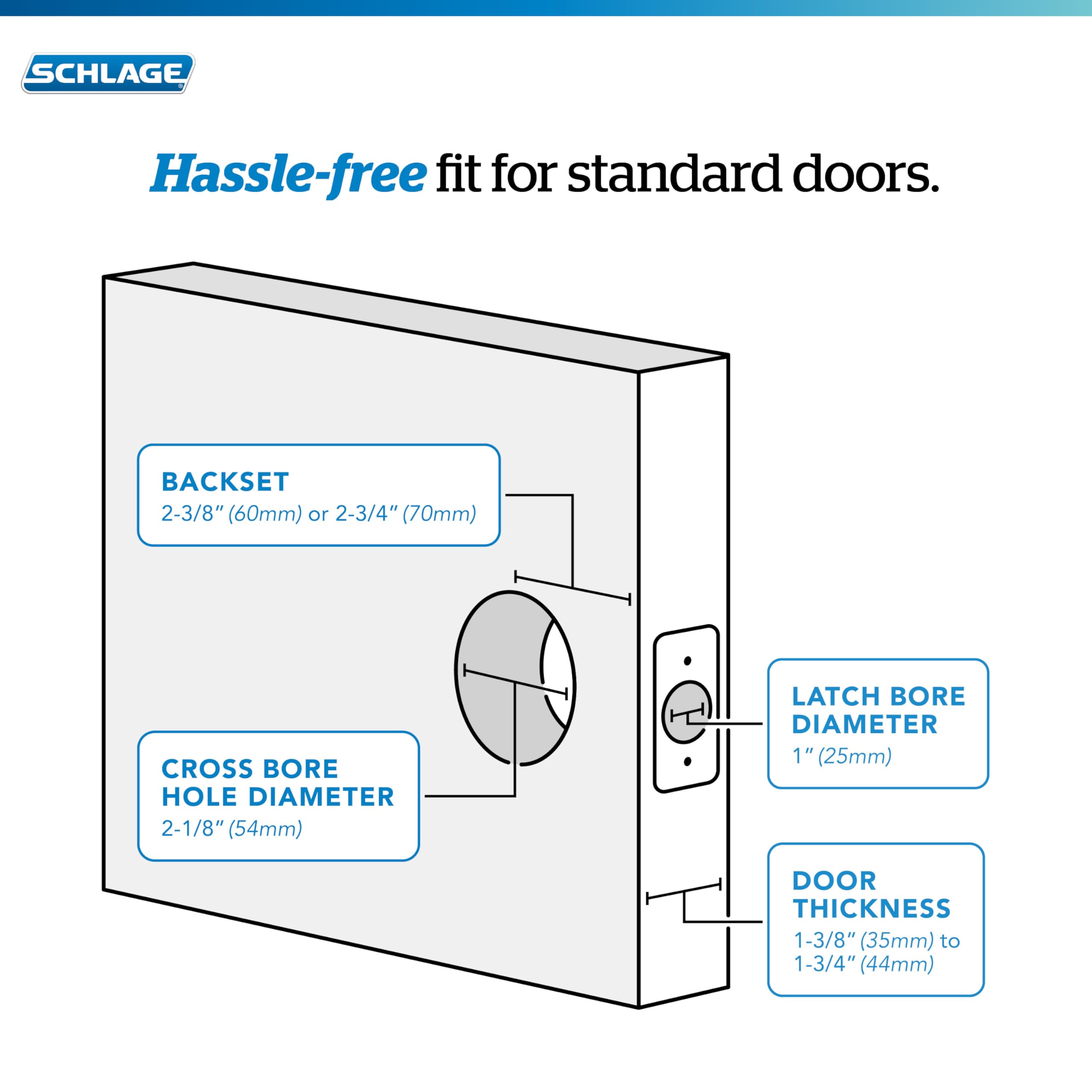 Schlage Latitude - Palanca de paso, F51A LAT 625