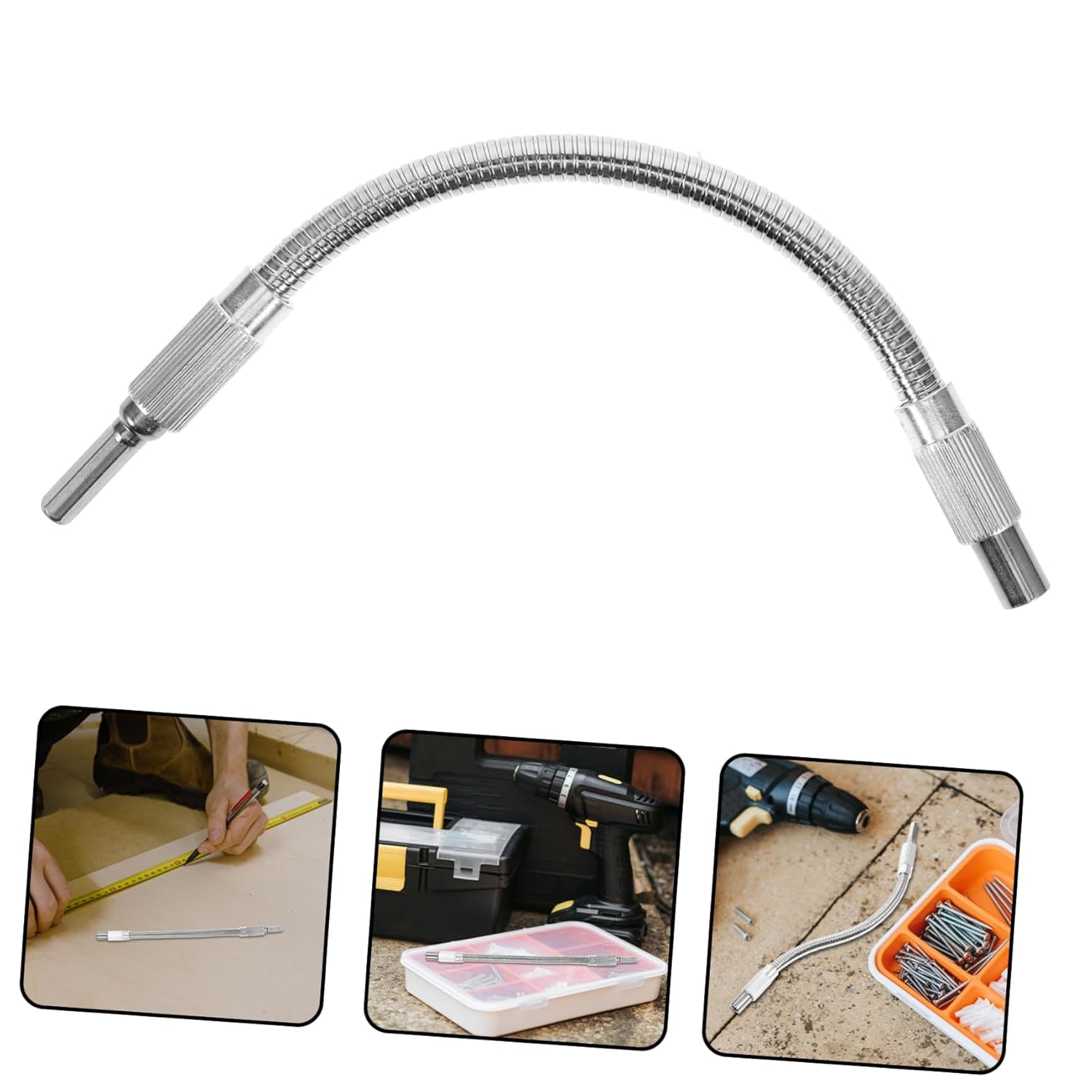 Flexible Drill Bit Extension Shaft Connector for Electric Screwdriver Flexible Extension Rod for Tight Spaces and Angled for Quick Bit Replacement