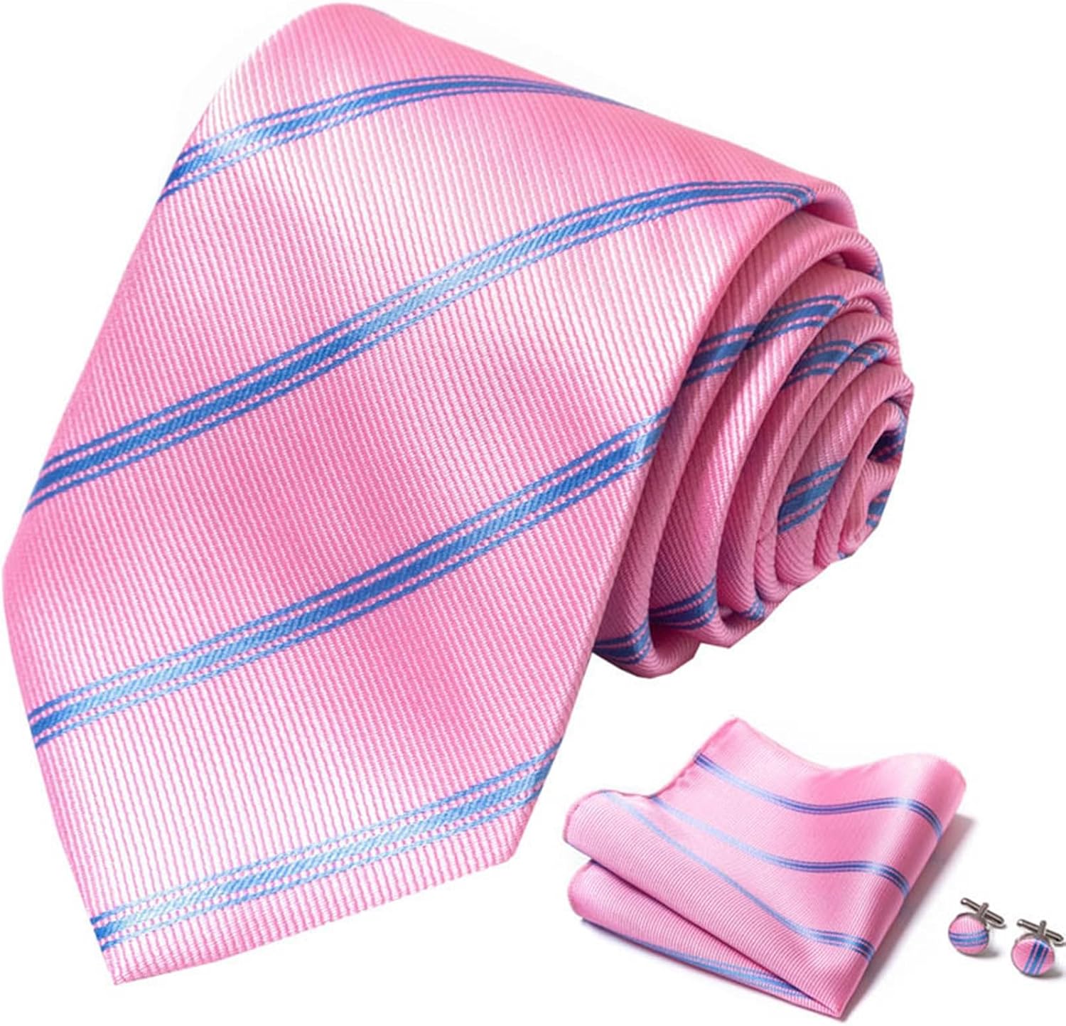 Men Ties Men's Tie Set Tie Square Cufflinks Combo Set Neckties(C)