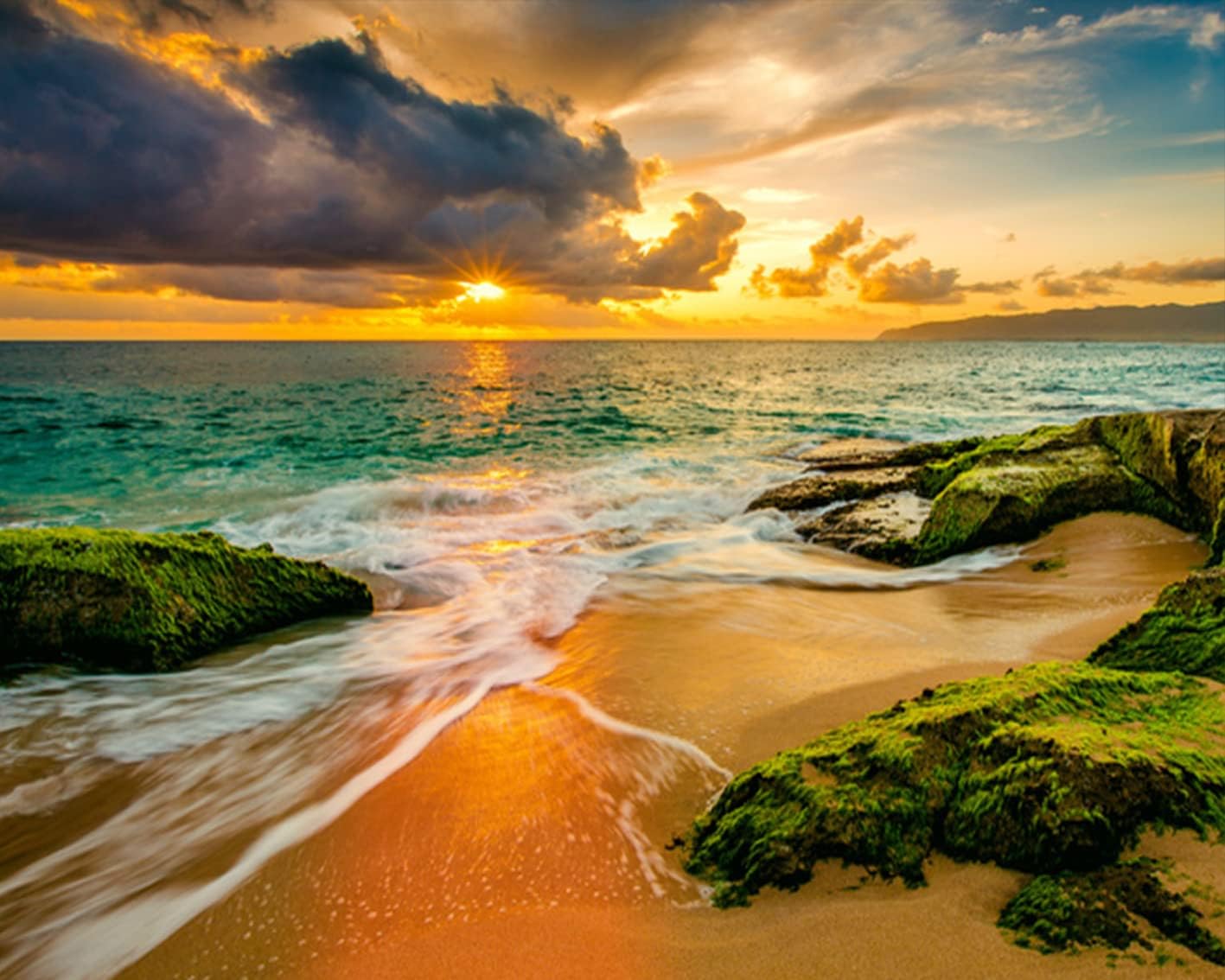 TISHIRON Paint by Numbers for Adults, Beach DIY Painting by Numbers