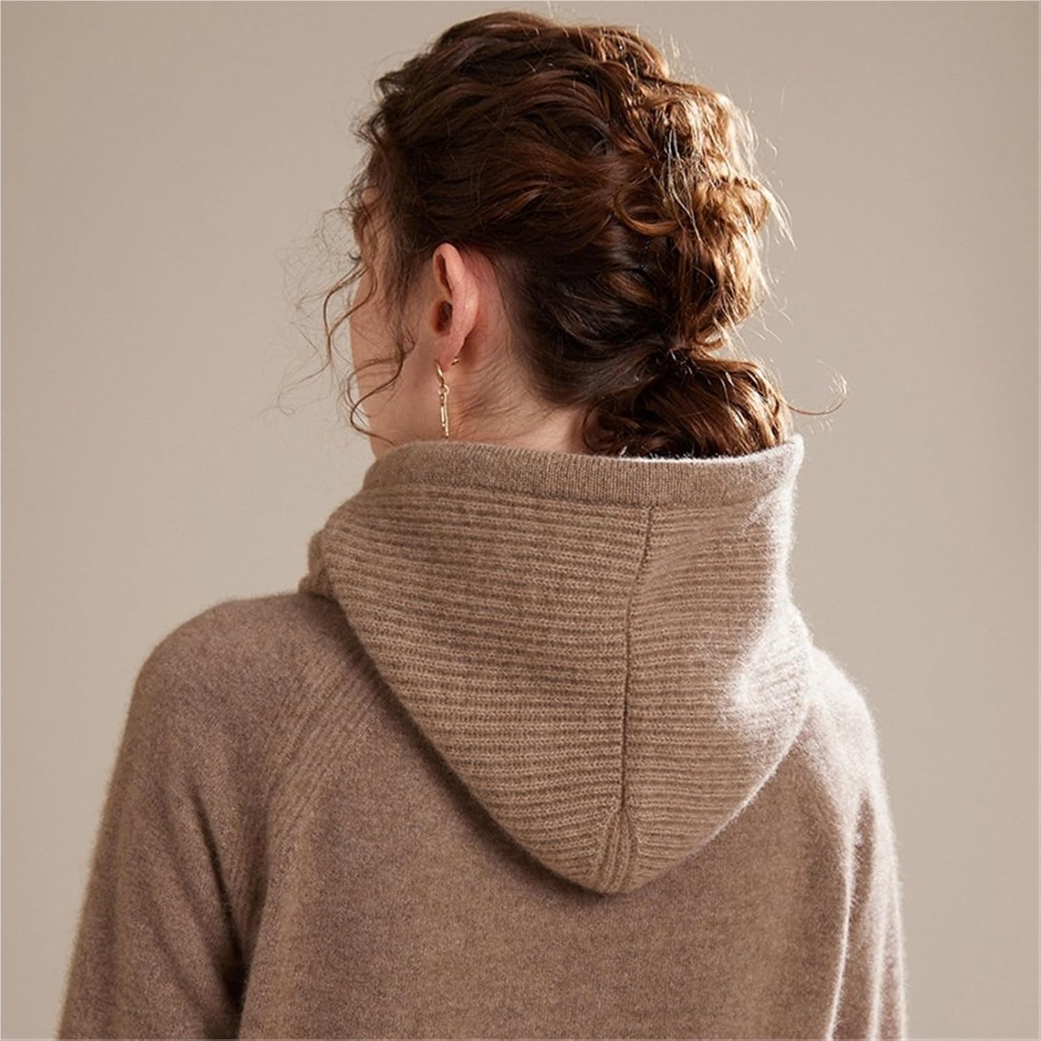 Knitted Balaclava Hat - Winter Hooded Face Neck Protector for Women