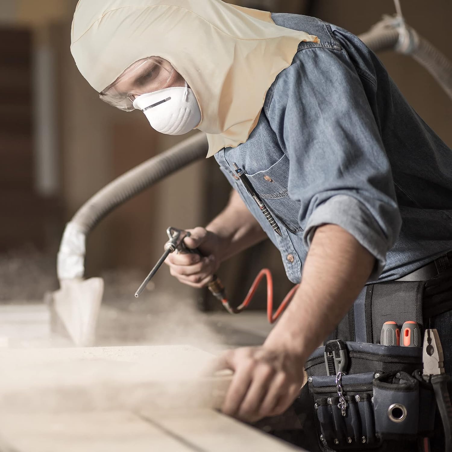 Hercicy Spray Socks Painters Mask Hair Sock Unisex Adult Head Covering Painting Soft Cotton Stretch Hood Mask for Paint - Image 5