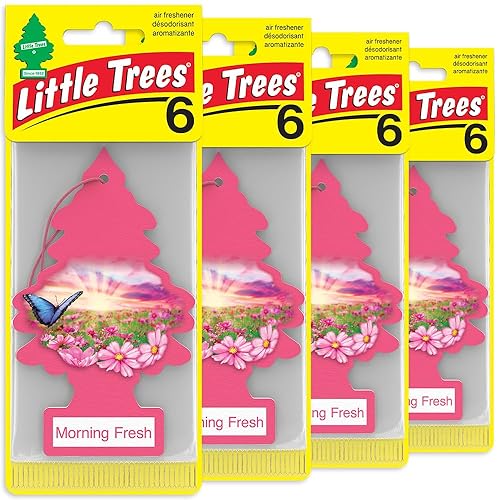 Miniatura 14 de LITTLE TREES Ambientador de aire para coche, árbol colgante que proporciona un aroma duradero para el automóvil y el hogar Cuero, 24 ambientadores