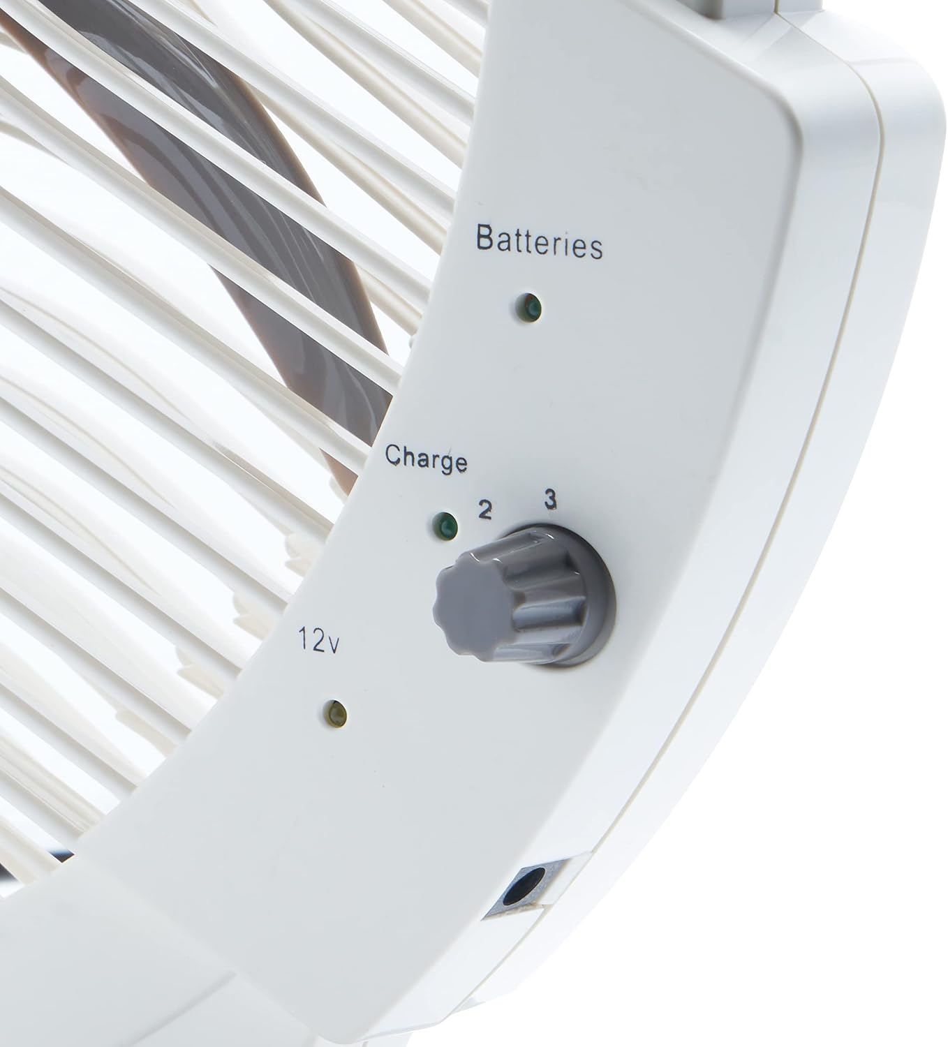 Extreme Max 1229.4089 Rechargeable AC/DC 12 Volt Box Fan with Lithium Battery for RV, Camping, Travel – 12", White