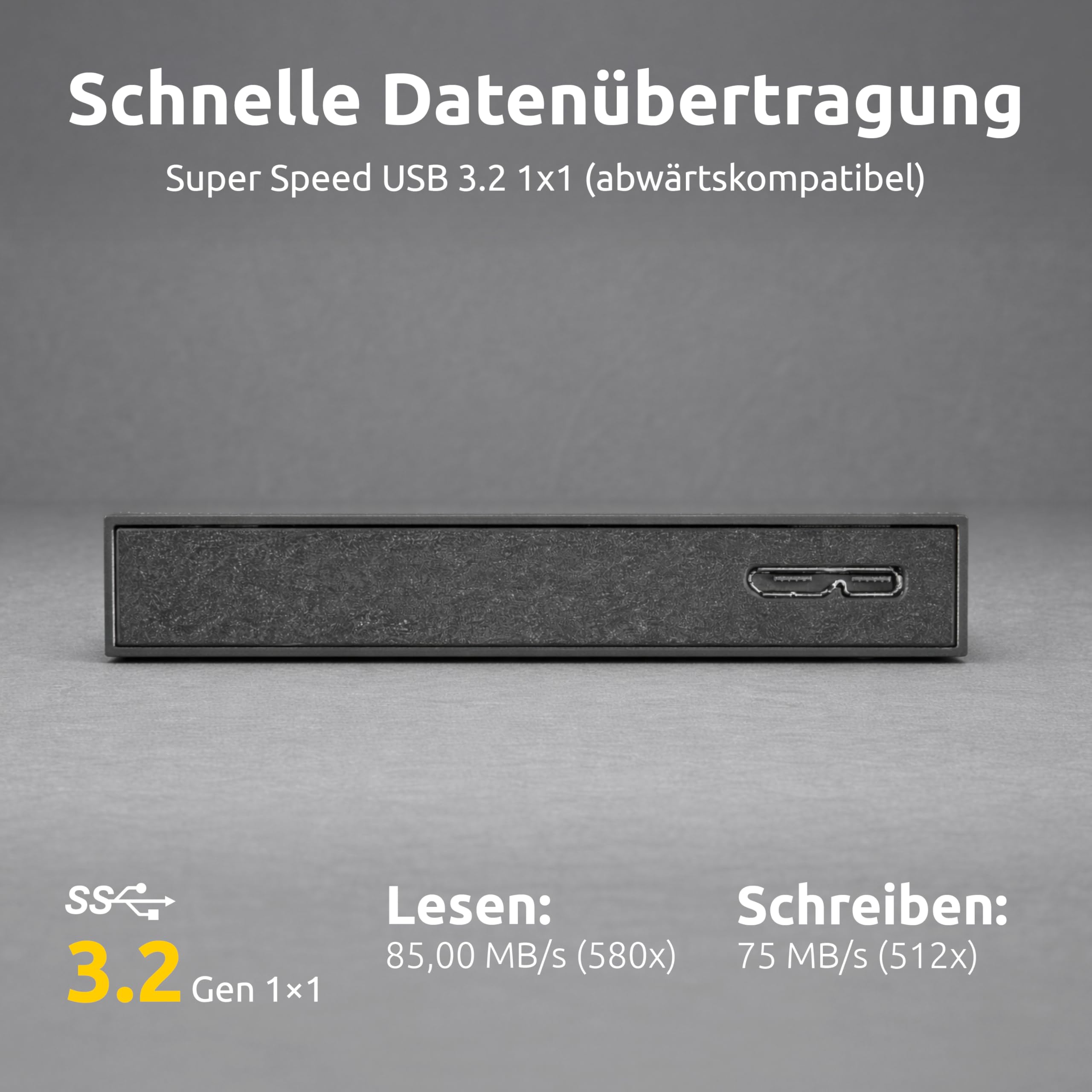 Intenso Disco rigido esterno (6,4 cm (2,5 pollici), 5400 giri/min, 8 MB di cache) alluminio nero, 1 TB Memory Board - Hard Disk Esterne Portatile, USB 3.0