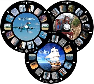 MayKo Transportation Reels (Ships, Trains, Airplanes) for Viewmaster Classic Viewers (3-Pack)