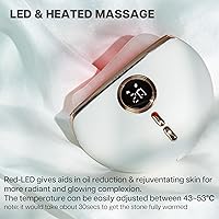 Vista 4 de VRAIKO Aurora - Dispositivo LED Gua Sha, herramienta facial Gua Sha de piedra de jade con calor y vibración, masajeador facial