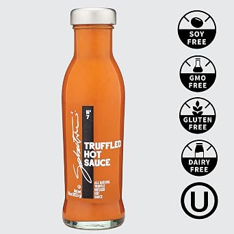 Sabatino Tartufi Truffle Hot Sauce, Gourmet Truffle Hot Sauce with Ripe Calabrian Chili Peppers, Infused With White Truffles, Kosher, Vegan, Vegetarian, Non-GMO Project Certified, 10 oz