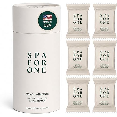 Shower Steamers Aromatherapy 6 Pack – Made in USA with Natural Essential Oils – Spa Gift Set for Fathers Day, Relaxation, Self Care & Birthday Gifts for Women and Men
