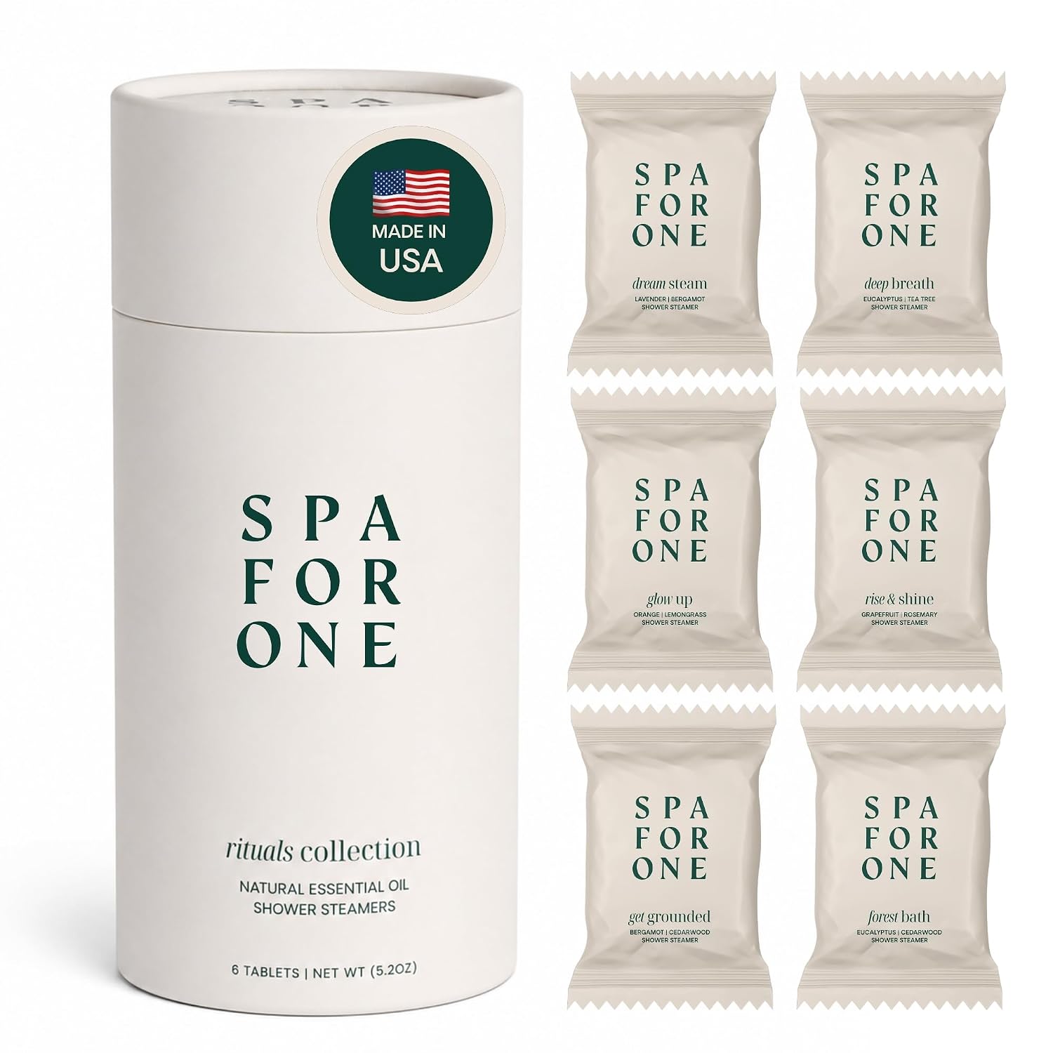 Shower Steamers Aromatherapy 6 Pack – Made in USA with Natural Essential Oils – Spa Gift Set for Fathers Day, Relaxation, Self Care & Birthday Gifts for Women and Men