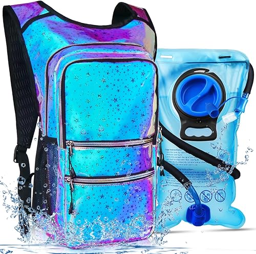 Paquete de hidratación, mochila de agua con vejiga de hidratación de 3 L, aislamiento ligero, esencial para festivales, mochila de hidratación rave,