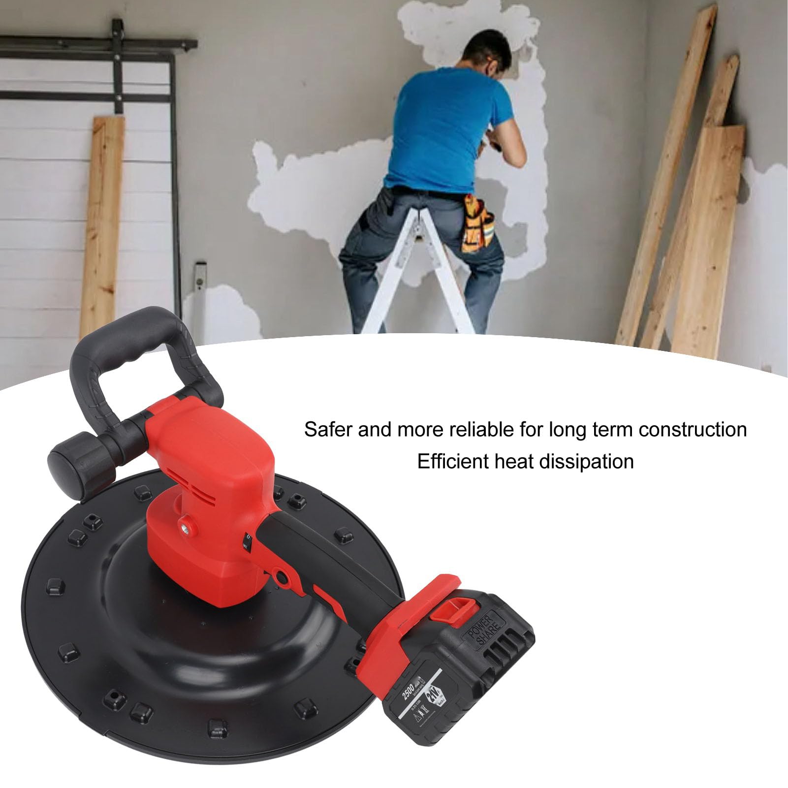 Garosa 80 Bis 240 V Elektrische Beton-Bodenpoliermaschine mit 1 Bis 6 Gang-Geschwindigkeitseinstellung, Staubdichtem Schalter und Selbstsperrendem Schalter, Sicherheitsdesign,