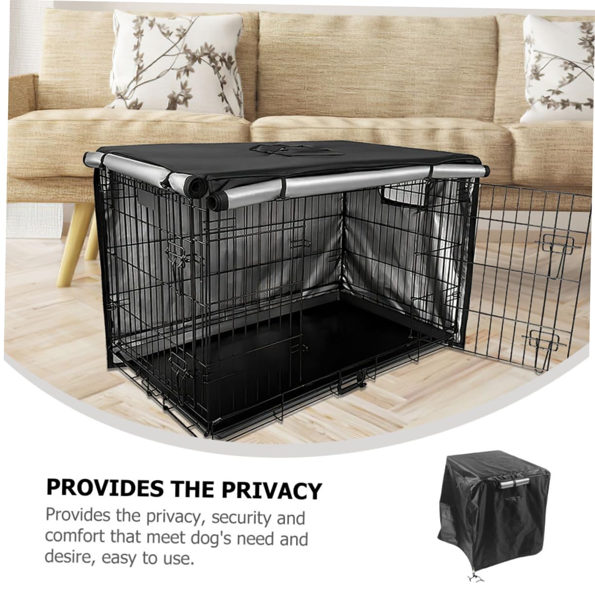 Didiseaon Funda para Jaula De Perro Protectora De Oxford Resistente Al Polvo Clima para Interiores y Exteriores Accesorios para Mascotas