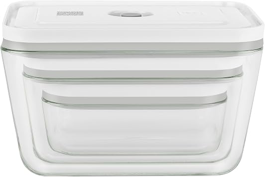ZWILLING Fresh & Save 3-pc حاوية تخزين طعام زجاجية ، حاوية تحضير وجبة - أحجام متنوعة