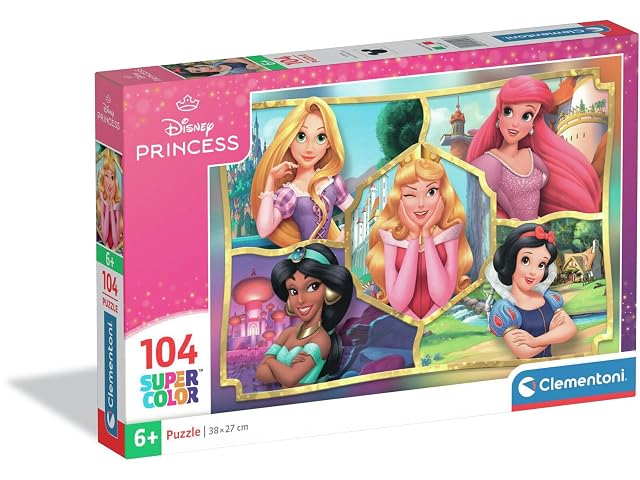 Clementoni - Puzzle Infantil 104 Piezas Walt Disney Princess 2, Puzzle Infantil Walt Disney Princess 2, 25057