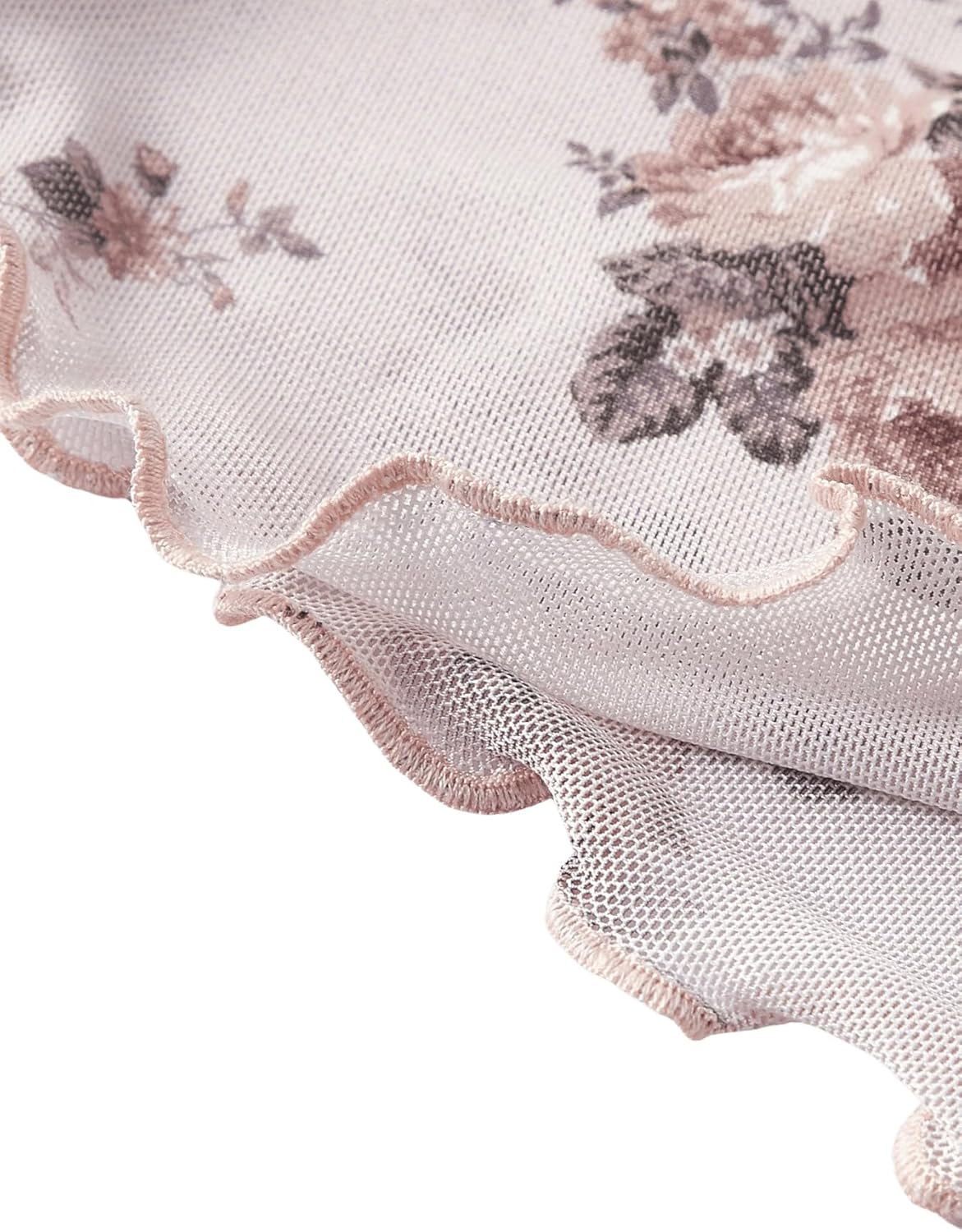 Milumia Women's Floral Mesh Ruffle Hem Maxi Skirt High Waisted Fishtail Long Skirts - Image 3