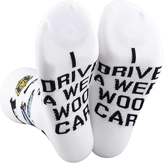 TOBGBE 2 Pairs Funny Police Gift Cop Socks Policewoman Gift Police Officer Gift Law Enforcement Gift Police Grad Gift