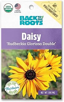 Back to The Roots 100% Organic Seed Packet - Daisy 'Rudbeckia Gloriosa Double'
