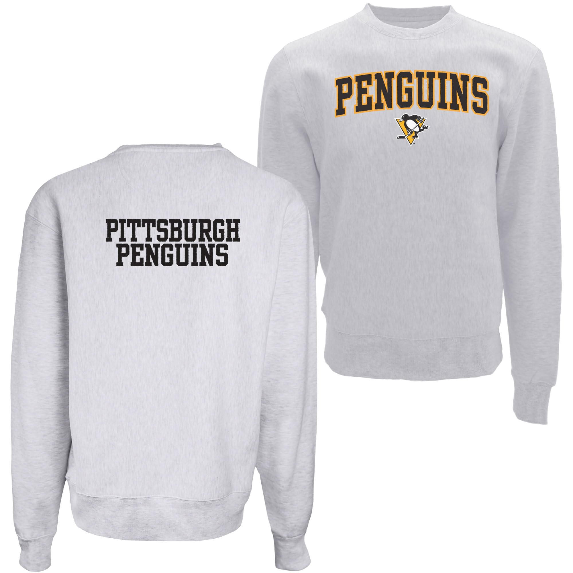 Blue 84 NHL Officially Licensed Crewneck Sweatshirt Heavyweight Twill Embroidery