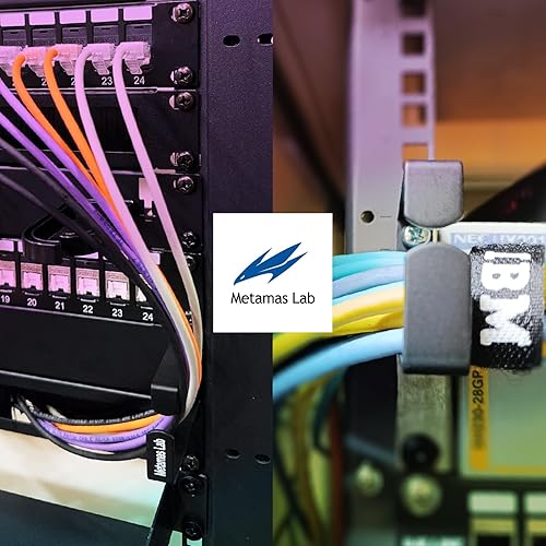 Miniatura 7 de Paquete de 10 ganchos de anillo en D para administración de cables de rack de servidores - Juego de montaje de gancho organizador de soporte para