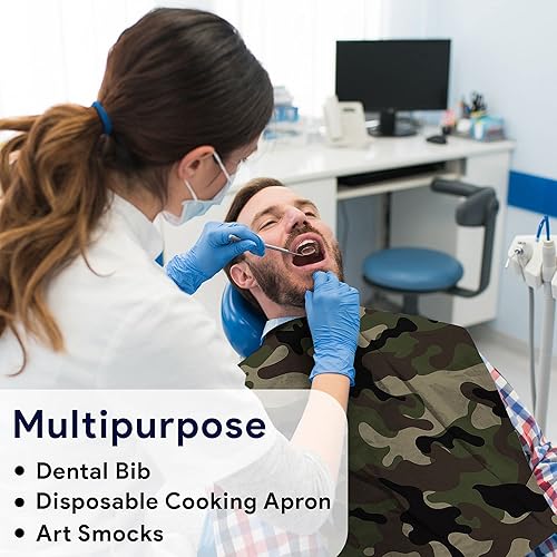 Miniatura 3 de ProHeal Baberos desechables para adultos de 16 x 33 pulgadas, parte delantera de tejido absorbente, parte trasera de polietileno resistente al agua,