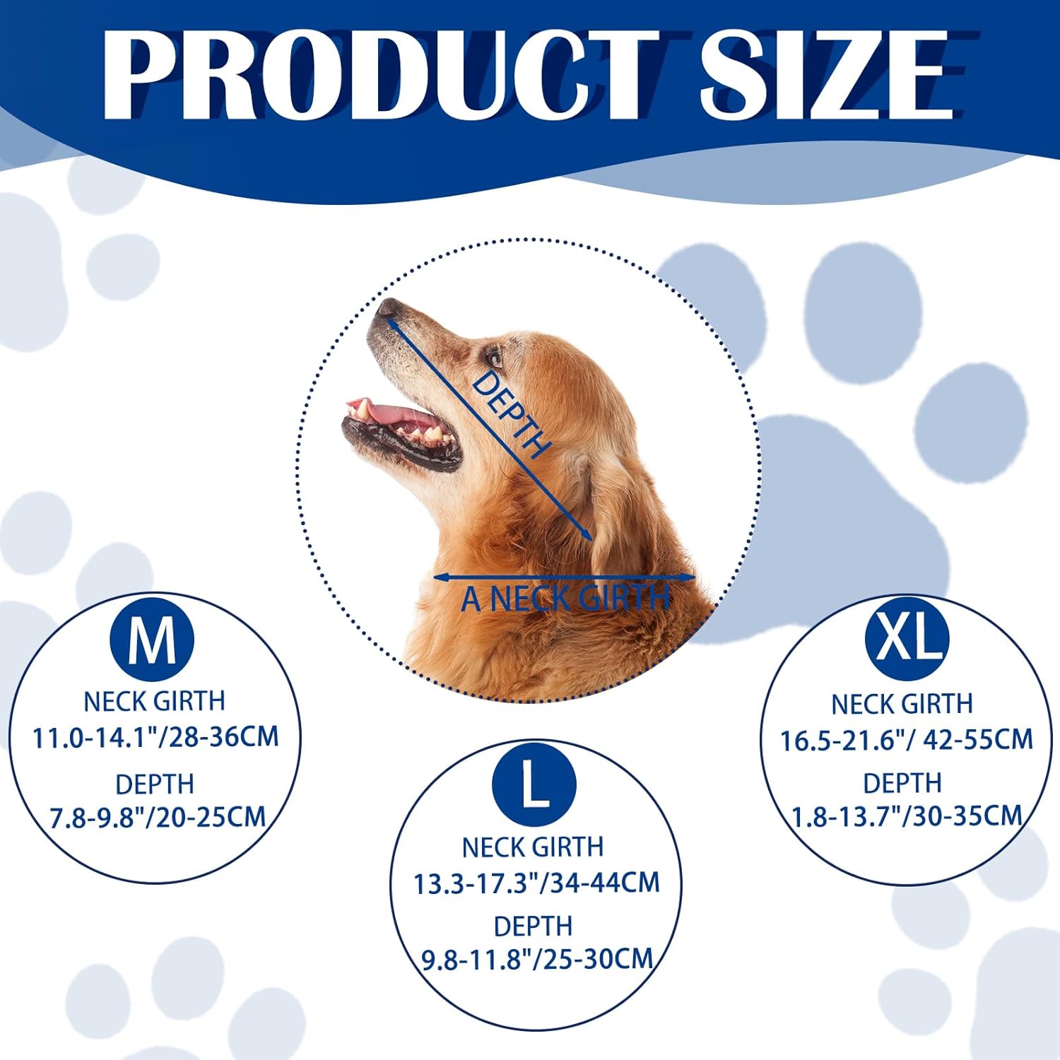 Sadnyy 3 Pcs Dog Cone, Cone for Dogs to Stop Licking, Pet E-Collar Alternative After Surgery, Adjustable Pet Recovery Collar for Wound Healing, Blue, M/L/XL