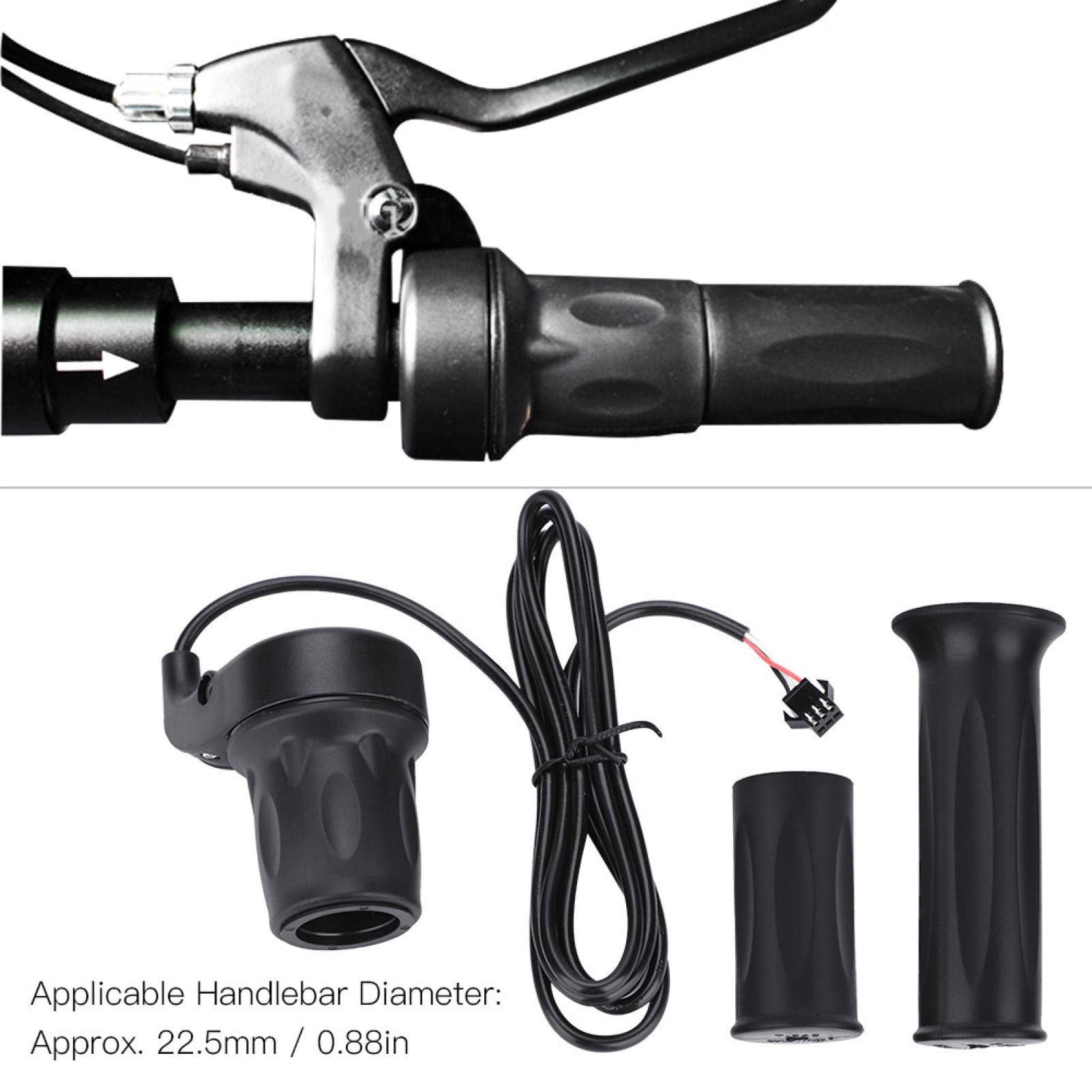 Manopole e cavo dell'acceleratore per ATV Quad Pit Dirt Bike, Manopola acceleratore velocità bici elettrica universale per manubrio da 22,5 mm, per scooter