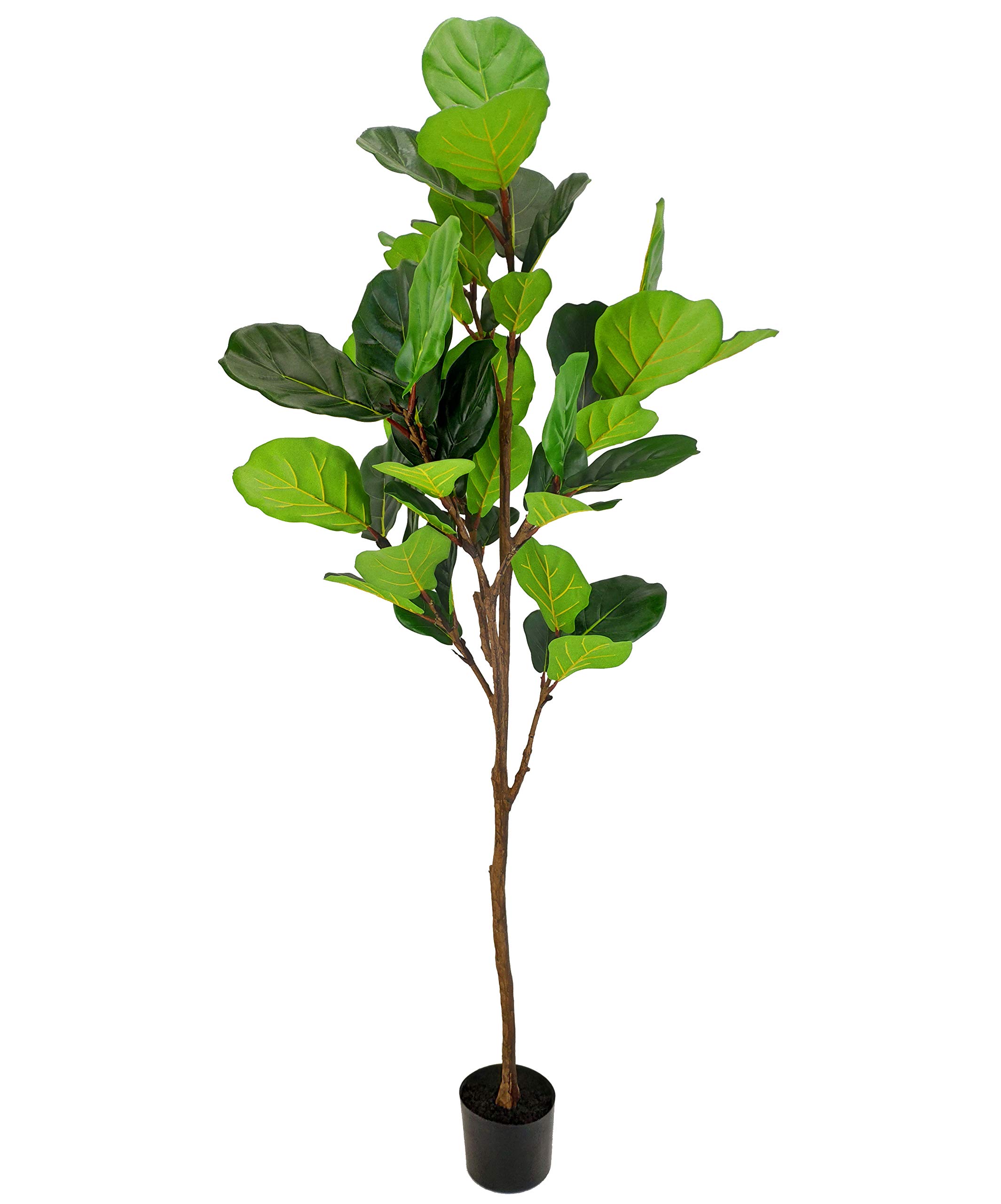 UNIQUE FOREST ARTS Artificial Tree,Artificial Plant, Artificial Fiddle Leaf Fig Tree, 6-Feet Green (Size:72