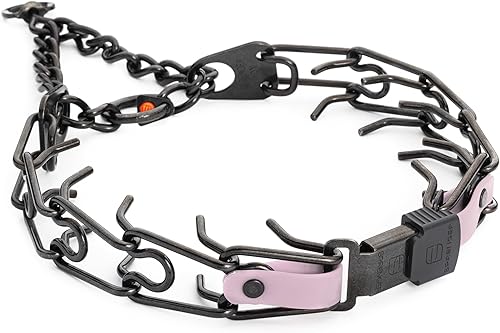 Miniatura 31 de Collar para Perro Herm Sprenger de Acero Inoxidable Negro con Hebilla de Liberación Rápida ClicLock y Inserción de Biothane Collar de Entrenamiento