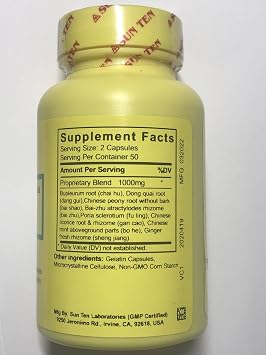 Tang-Kuei and Bupleurum Formula- xiao yao san