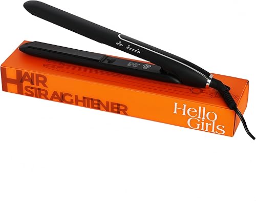 TOUSEDA - Plancha plana 2 en 1, placa flotante de cerámica de 1 pulgada con tecnología antiestática, calor ajustable de 300 a 450 F, calentamiento