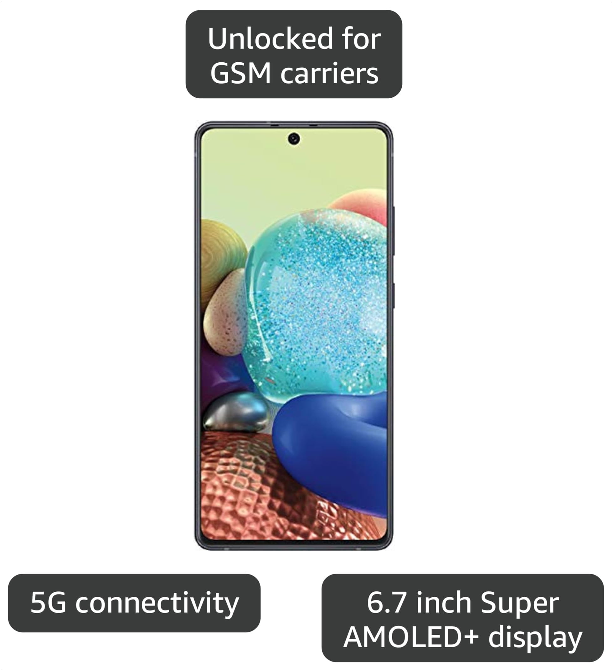 Amazon.com: Samsung Galaxy A71 5G, 128GB, Prism Cube Black
