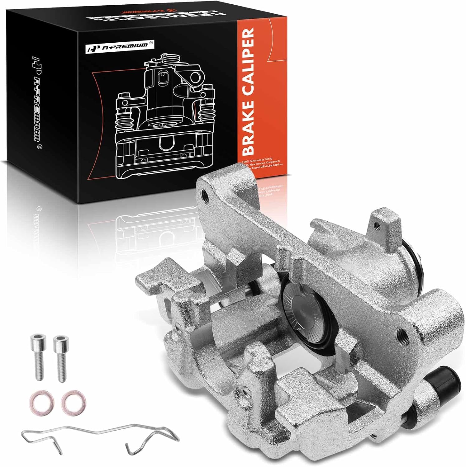 A-Premium Disc Brake Caliper Assembly with Bracket Compatible with Select Subaru Models - Legacy/Outback 2015 2016 2017 2018 2019, H4 2.5L/H6 3.6L - Rear Right Passenger Side