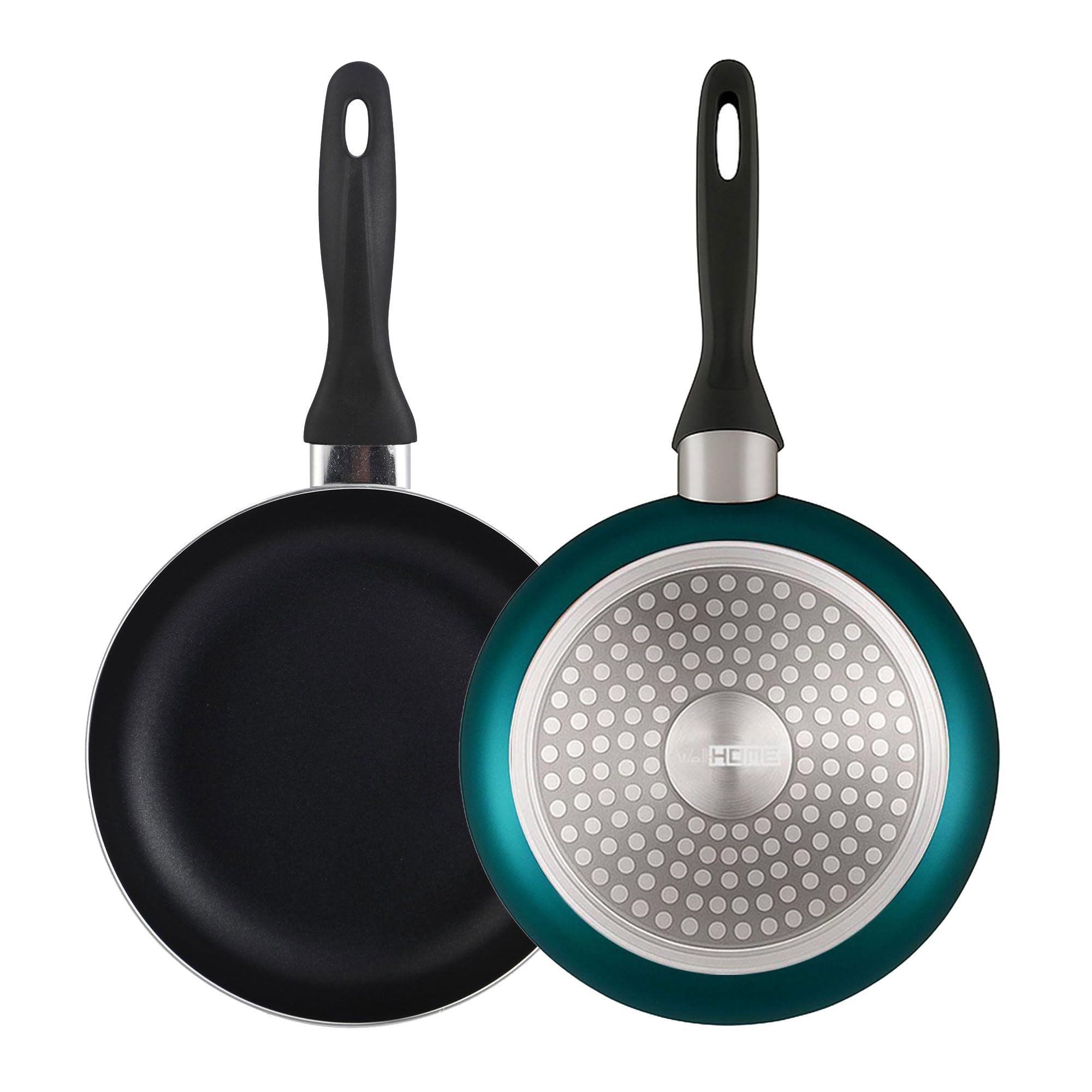 Set of Non-Stick Frying Pans Ø28x5cm, Induction, in Pressed Aluminium, in Blue
