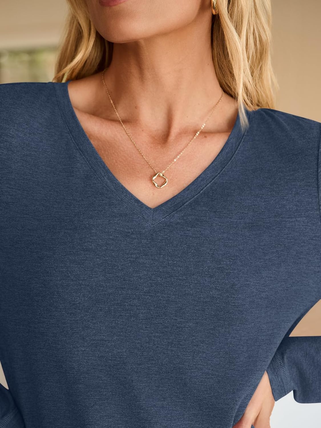 SUNBS 3 Pack Womens Long Sleeve Shirts V Neck Tops Loose Fit Causal Fall Fashion Outfits Trendy Clothes Winter 2025 - Image 6