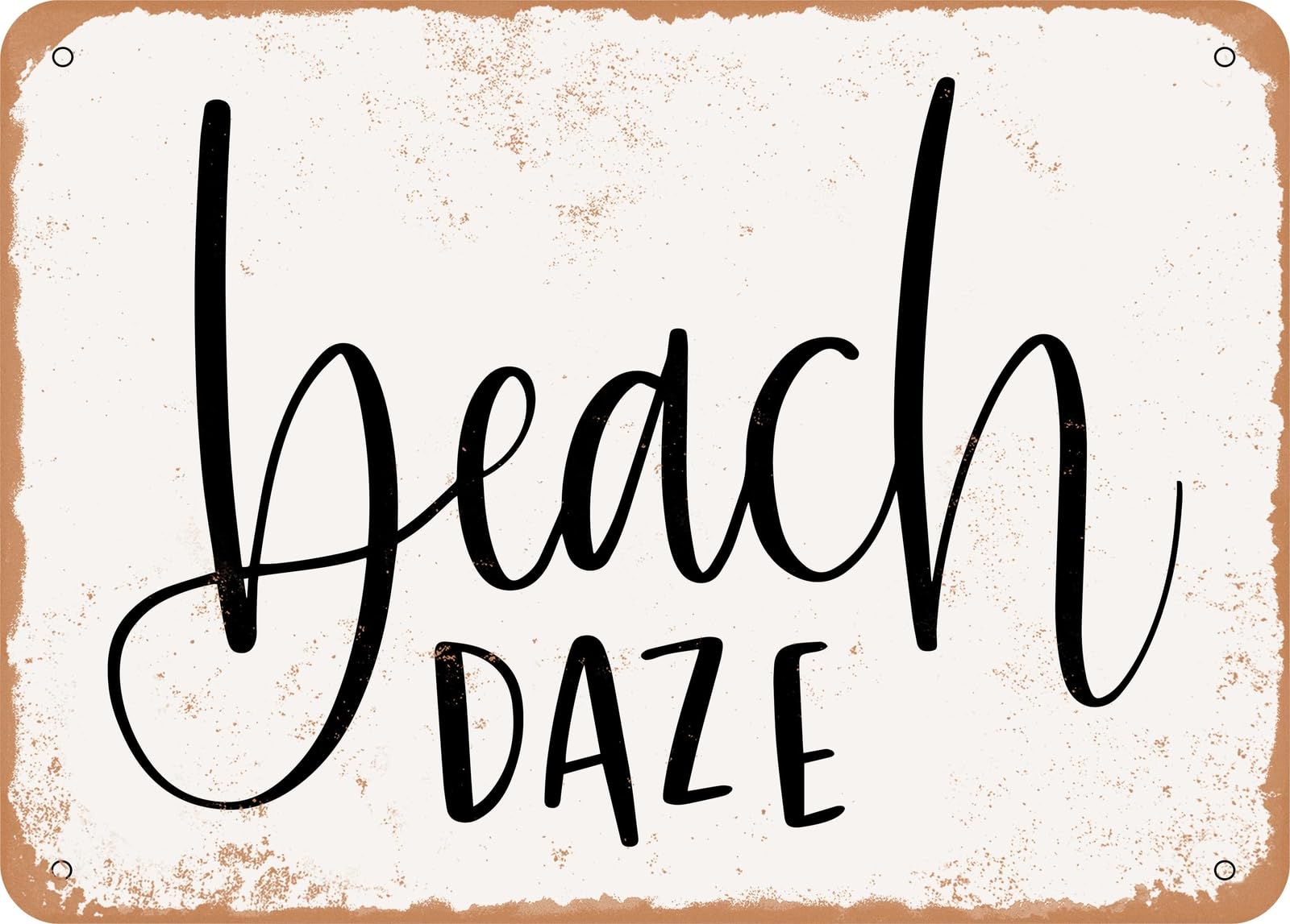 Miaomansenstore Metal Sign - Beach Daze - Vintage Look Sign Home Decor