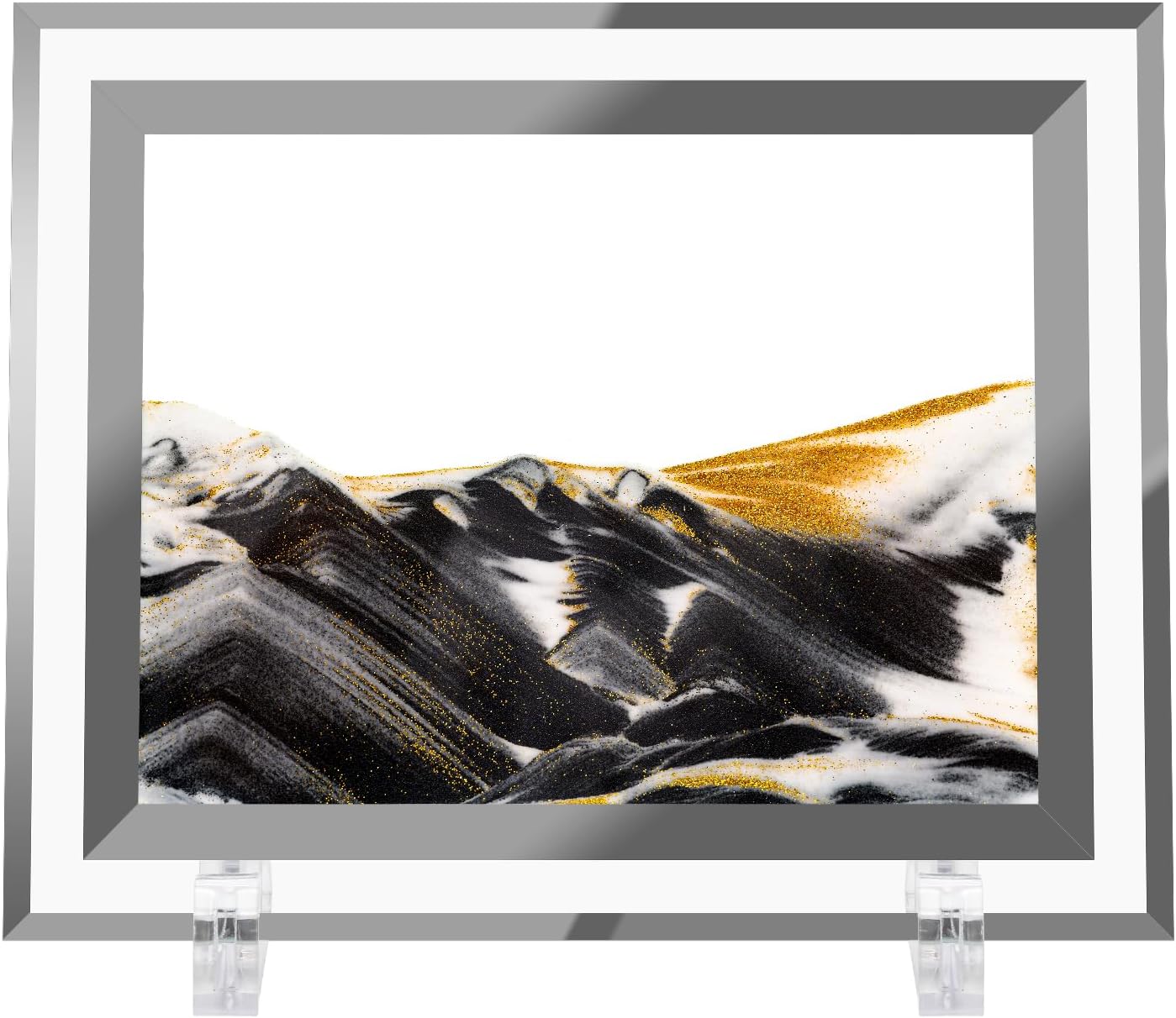 Coitak Moving Sand Art Picture, Dynamic Sand Picture, Golden Desktop Sand Art for Home Decor and Office