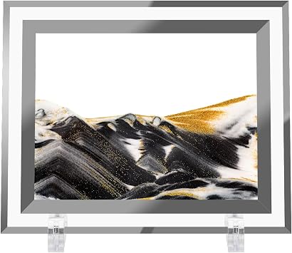 Coitak Moving Sand Art Picture, Dynamic Sand Picture, Golden Desktop Sand Art for Home Decor and Office