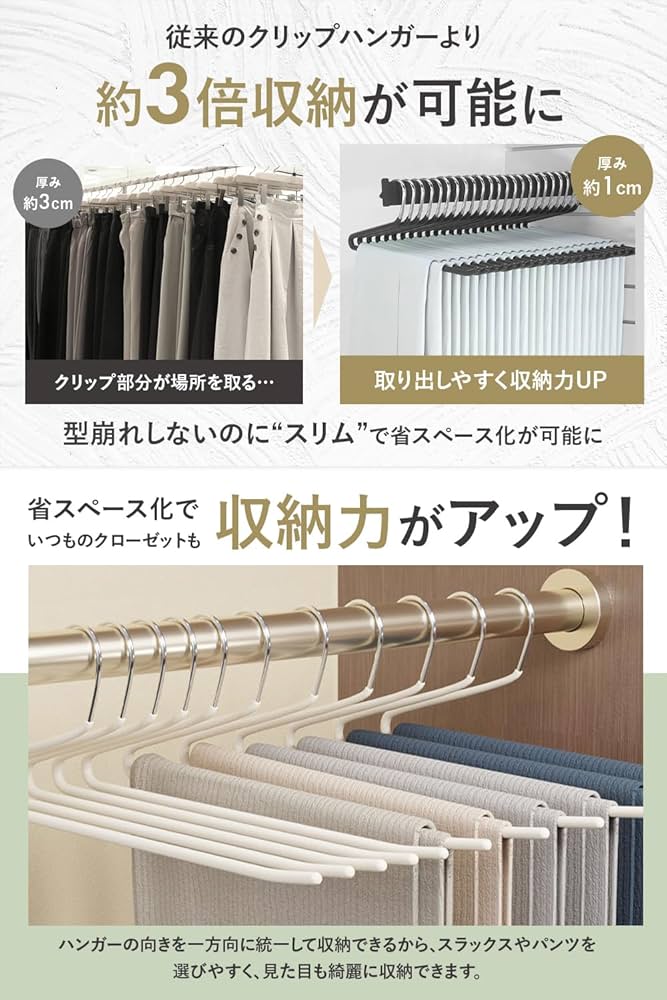 専用　ハンガー plusnao スラックスハンガー S字 5連 2本セット 滑り止め