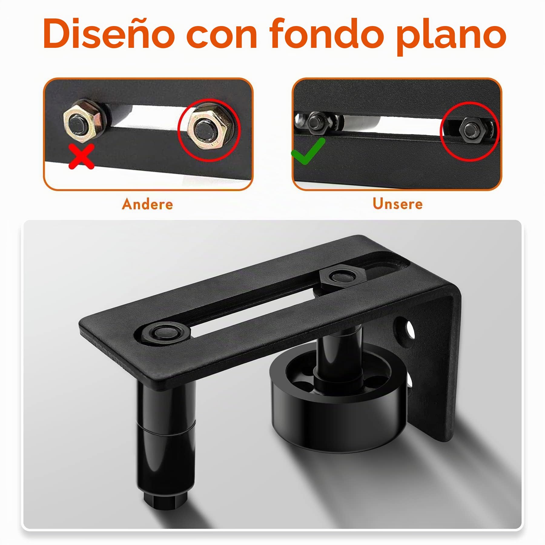 Juego de 2 guías de suelo ajustables, para puertas correderas, guía de ruedas con tornillos, guía de puerta corredera 8 en 1 para todas las puertas correderas
