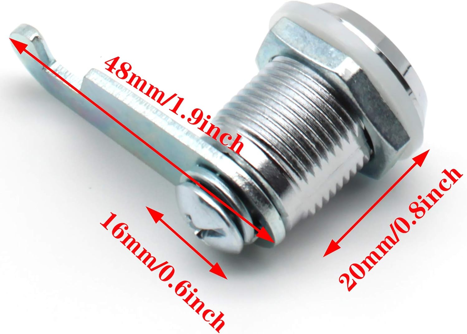 Cam Lock,LBTODH 2pcs Tool Box Lock Replacement Accessories are Suitable for Switch Cabinets, Distribution Boxes, Tool Box etc.（Silver）