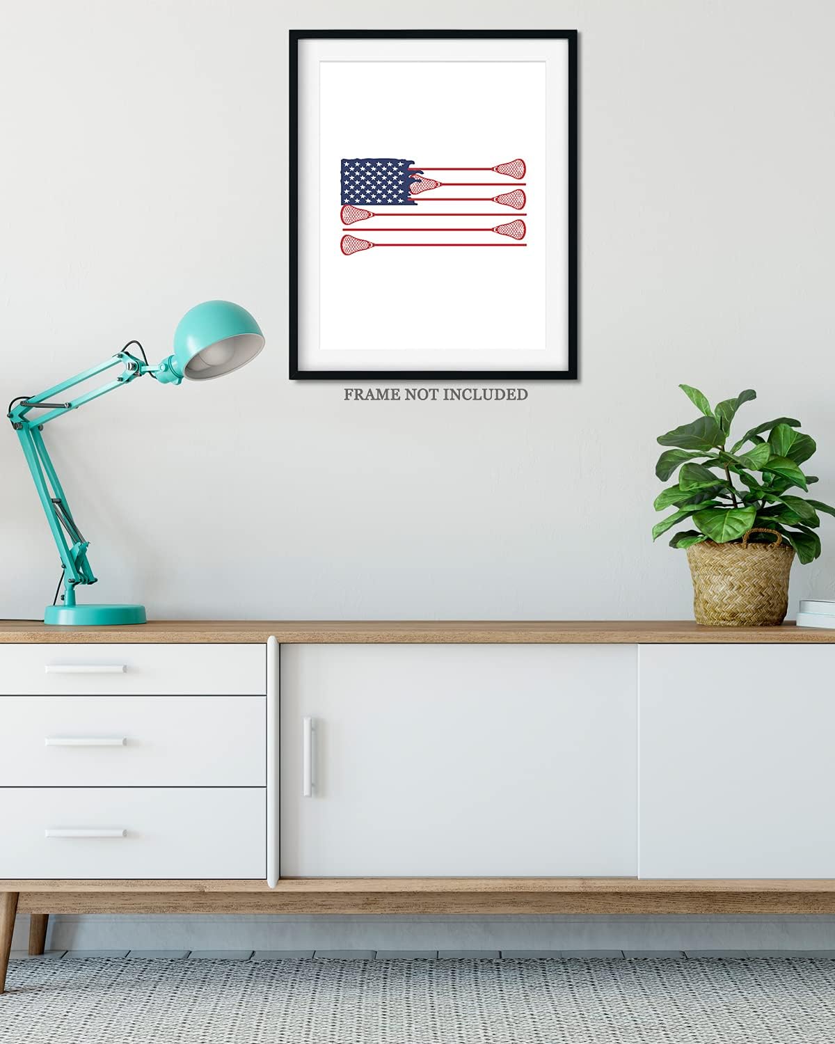 Govivo Lacrosse Wall Art, 11x14 Unframed Print, Lacrosse Art Gifts for Players & Coaches, Wall Decor for Bedroom, Locker Room or Dorm - Image 4